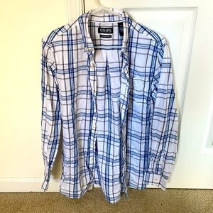 Blue & White Button Down Shirt
